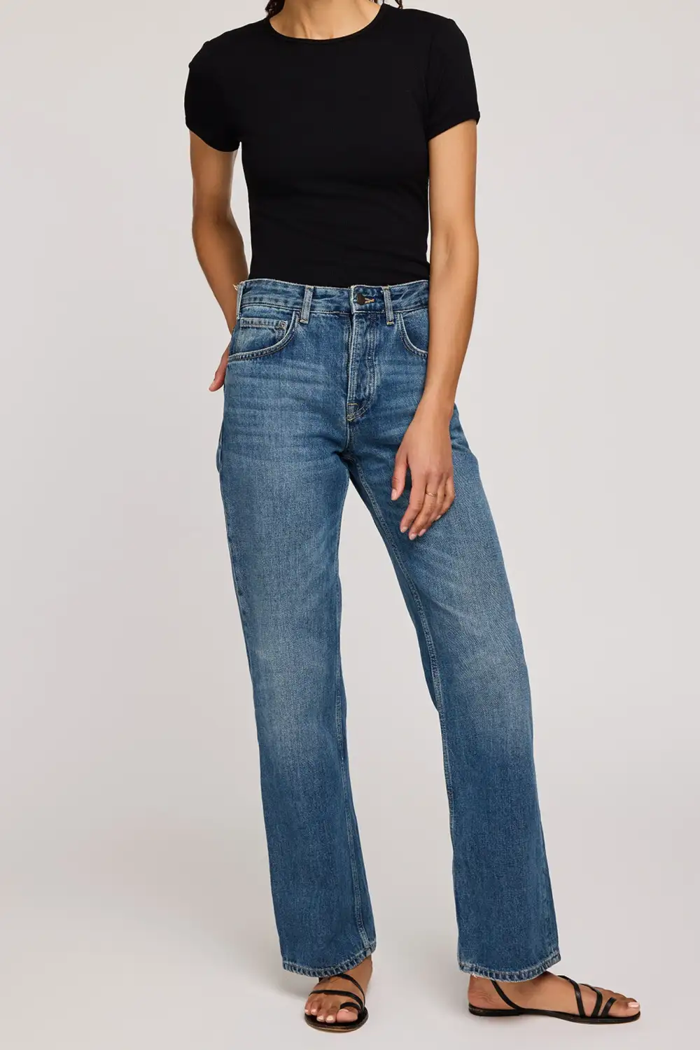 Ribbed Fitted Stretch Layering Tee
