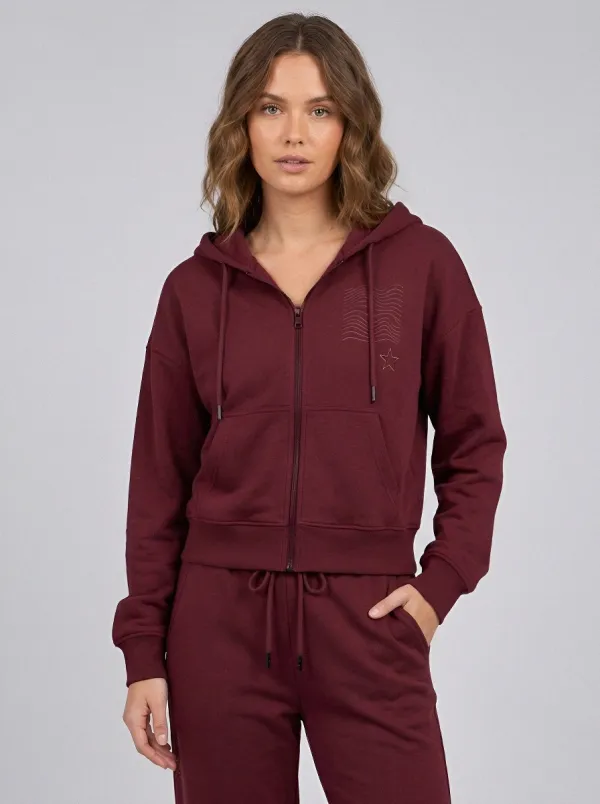 Women's Charcoal Wide-Leg Joggers Zip-Up Hoodie Jacket & Jogger Set