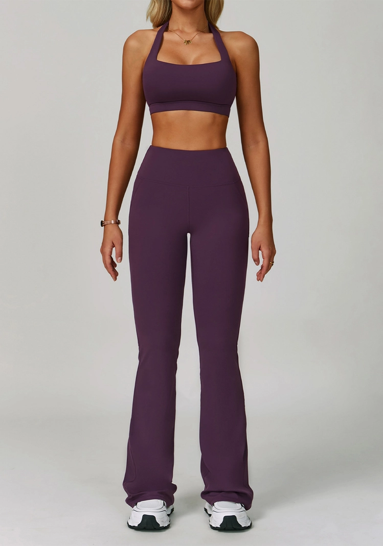 Cross Back Flare Leg Yoga Set