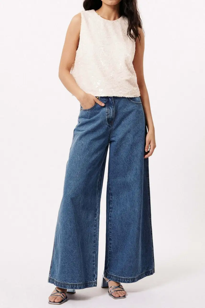 Sparkle Cropped Fitted Tank Top