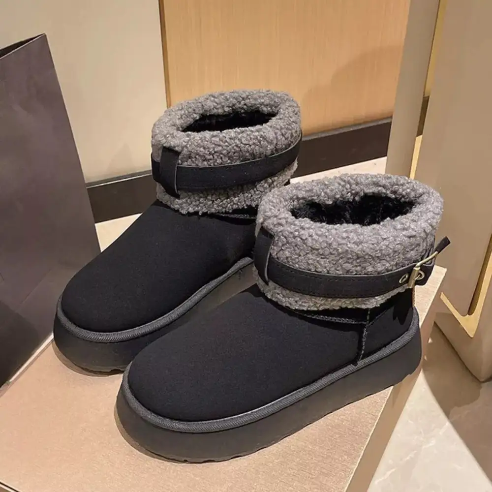 Cozy Plush Lined Winter Ankle Boots