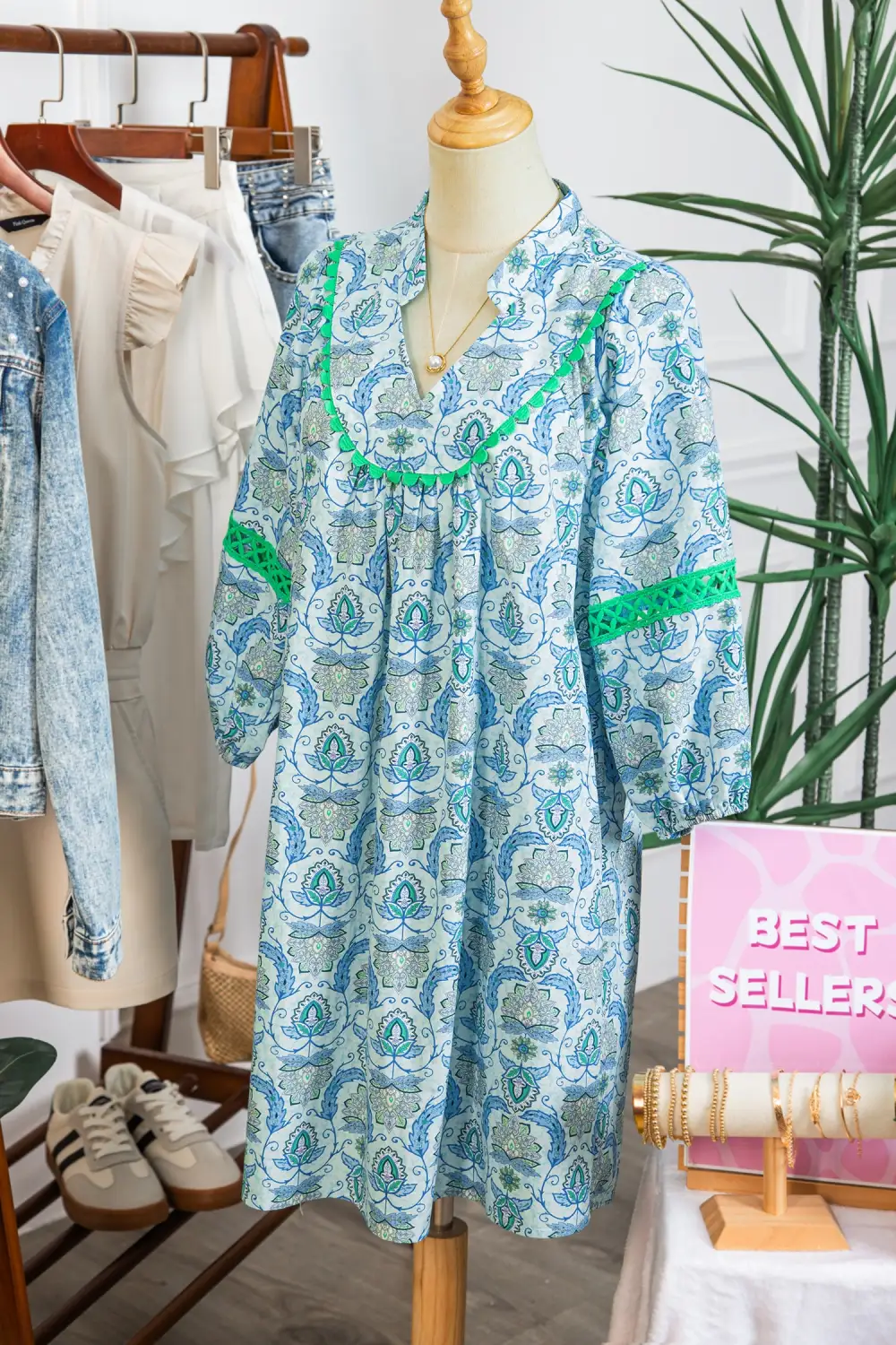 Patchwork Paisley Print Mini Dress