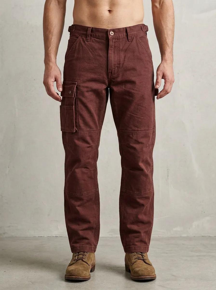 Men's Outdoor Tactical Olive Green Multi-Pocket Cargo Pants