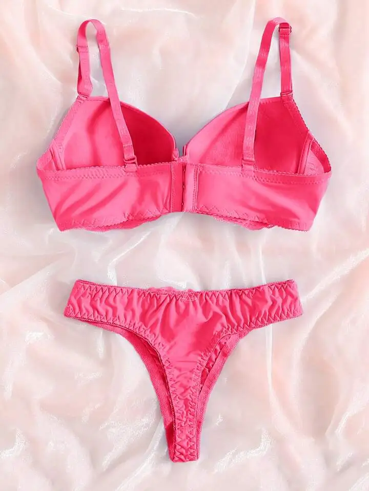 Push-Up Lace Bra And Panty Set