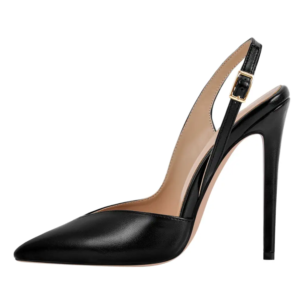 Statement Pointed Toe Stiletto Slingback Pumps