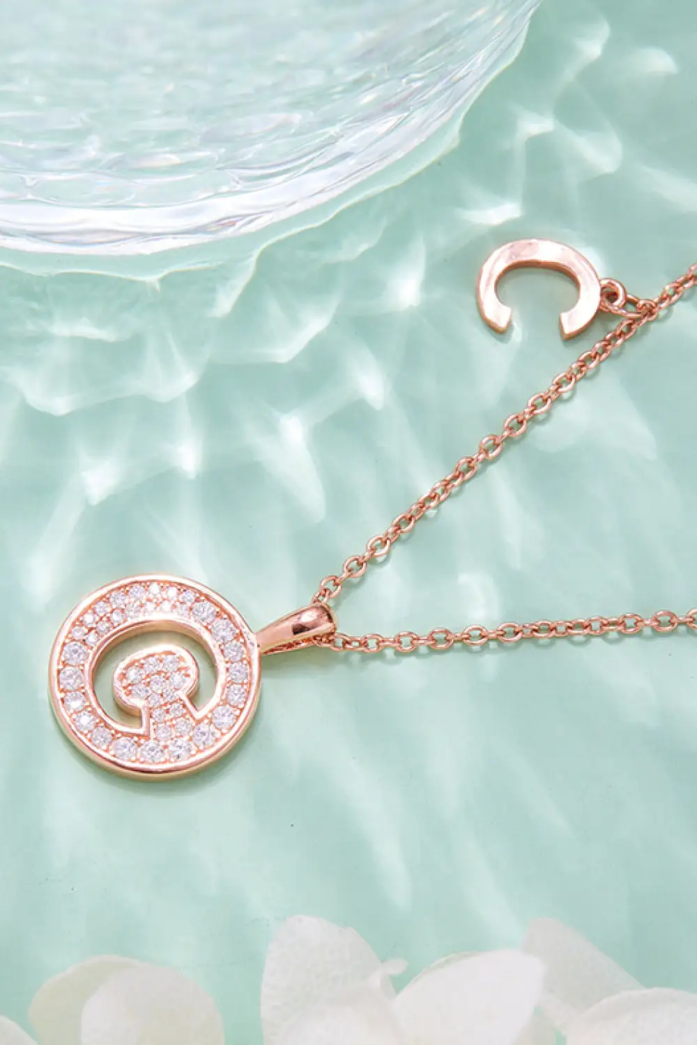 Moissanite A To J Pendant Necklace