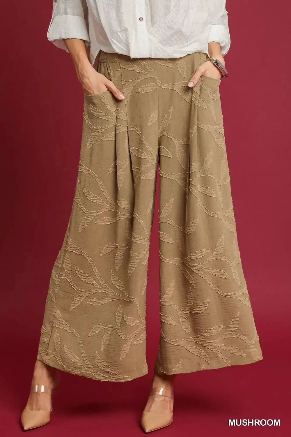 Jacquard Wide Leg Pants