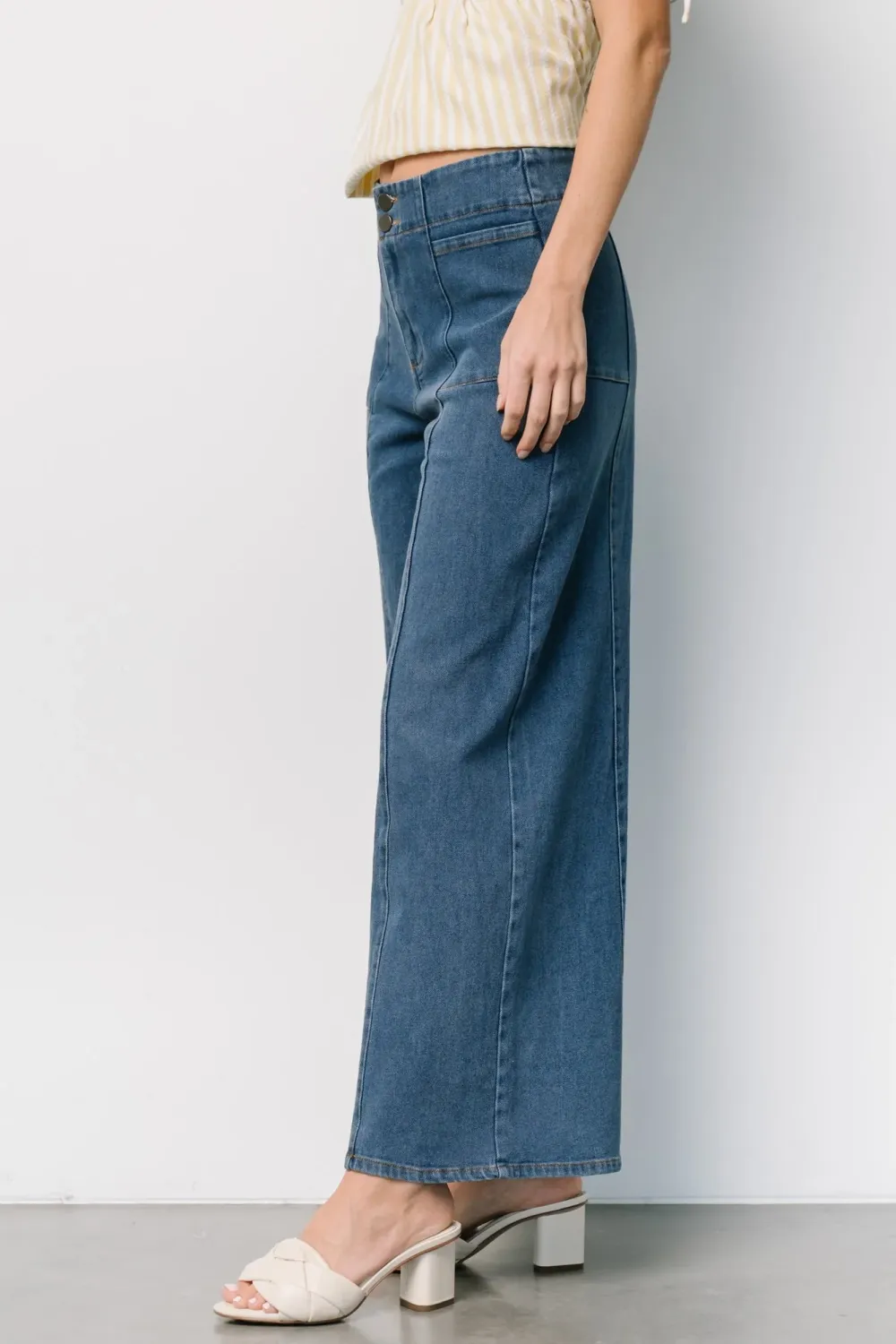 Classic Basic Retro Loose Denim Pants