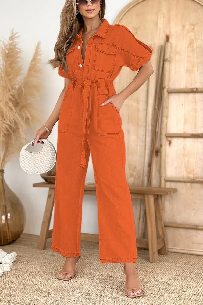 6PACK-Women's Fashion Casual Half Sleeve jumpsuit