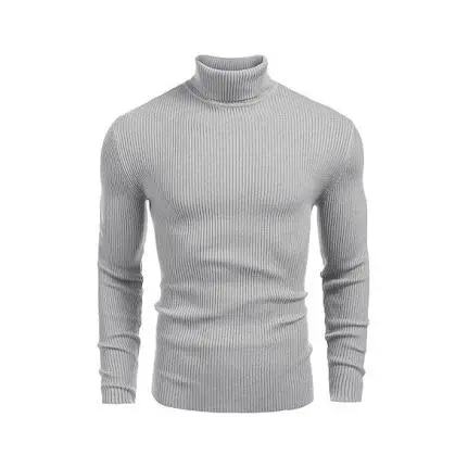 🔥 Limited-Time Sale – Men’s Knitted Ribbed Turtleneck Sweater | Warm. Stylish. Perfect for Fall & Winter.