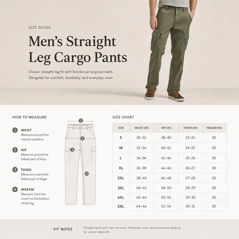 Men’s Straight Leg Cargo Pants