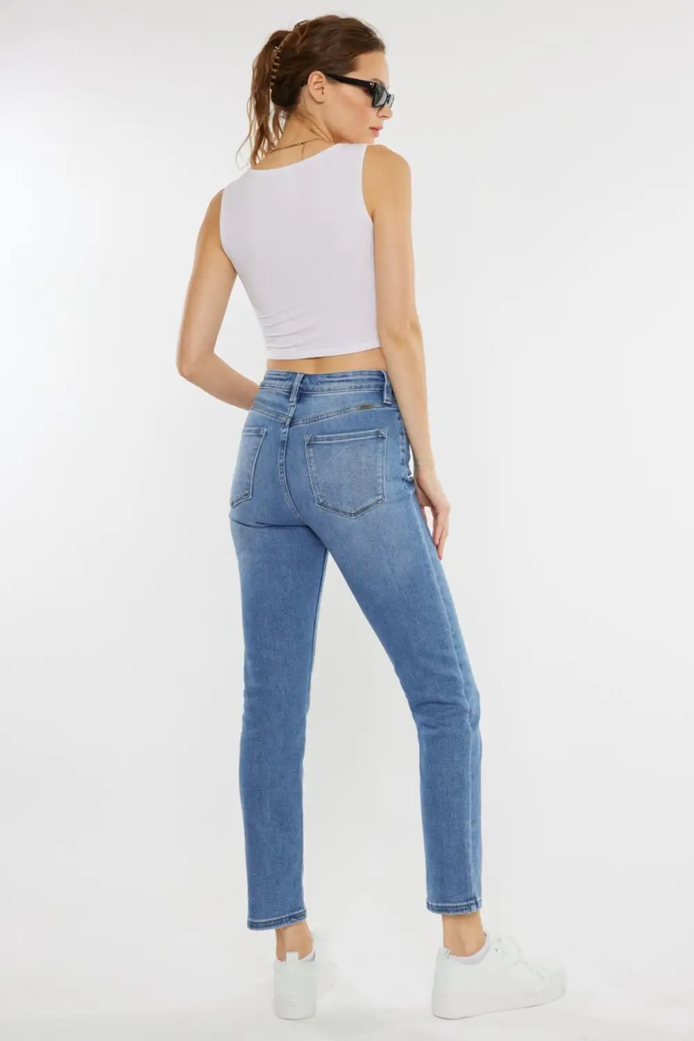 Contoured High Waist Denim Jeans