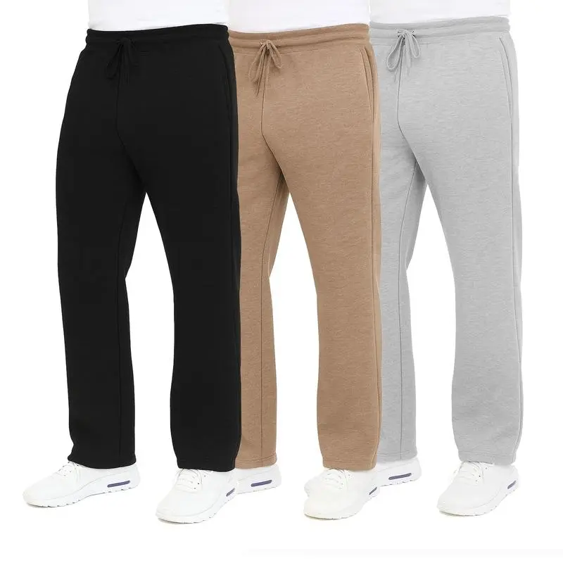 Men's Classic Heavyweight Fleece Sweatpants with Open Bottom