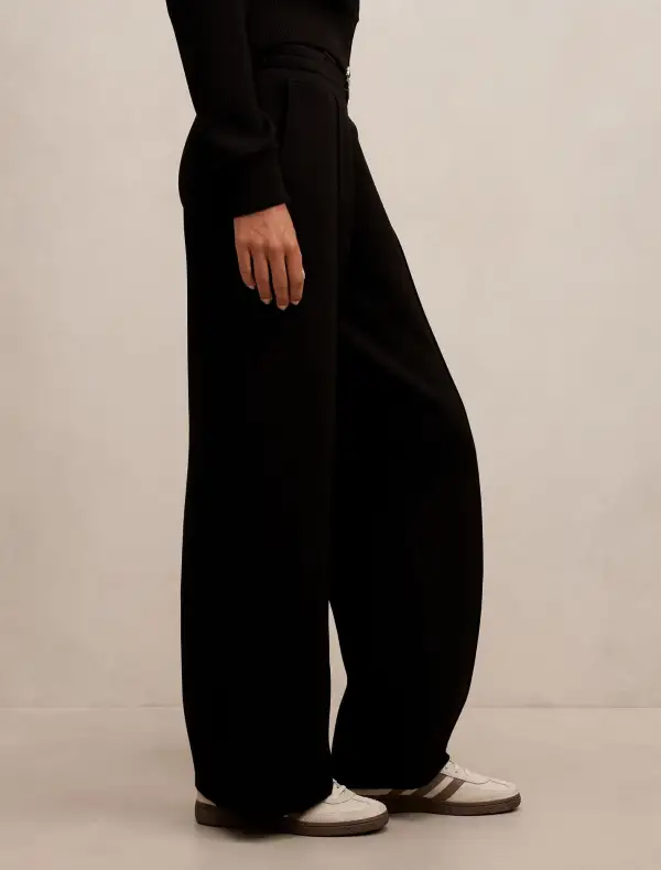 Black Wide Leg Lounge Pants