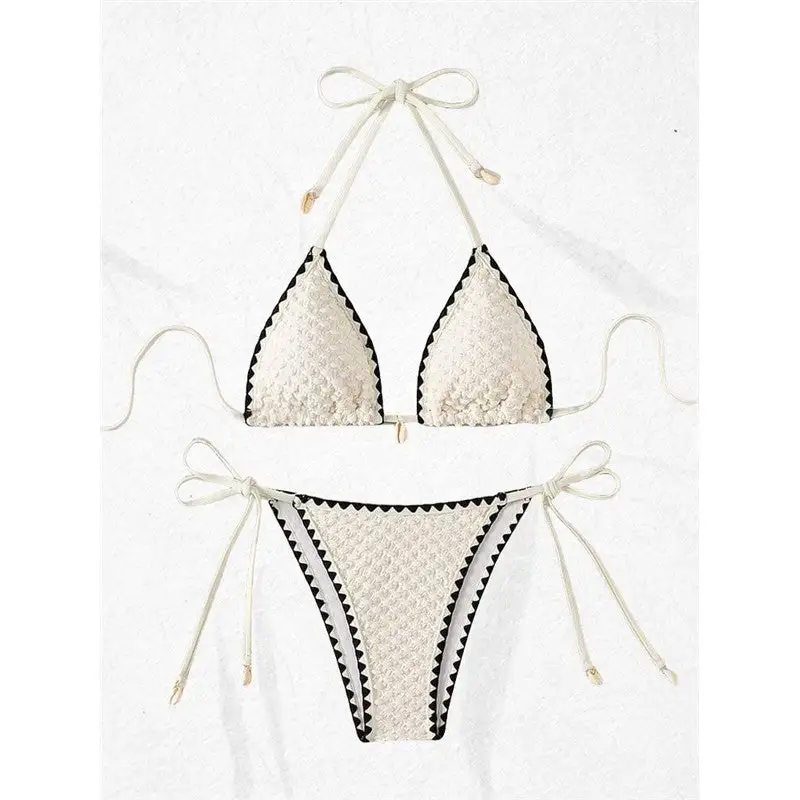 Contrast Halter Bikini