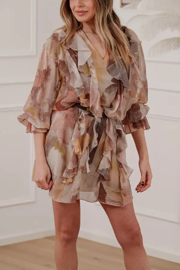 Lounge Mini V Neck Dress