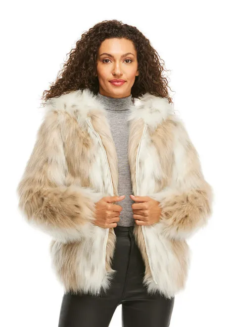 Snow Lynx Faux Fur Hooded Parka