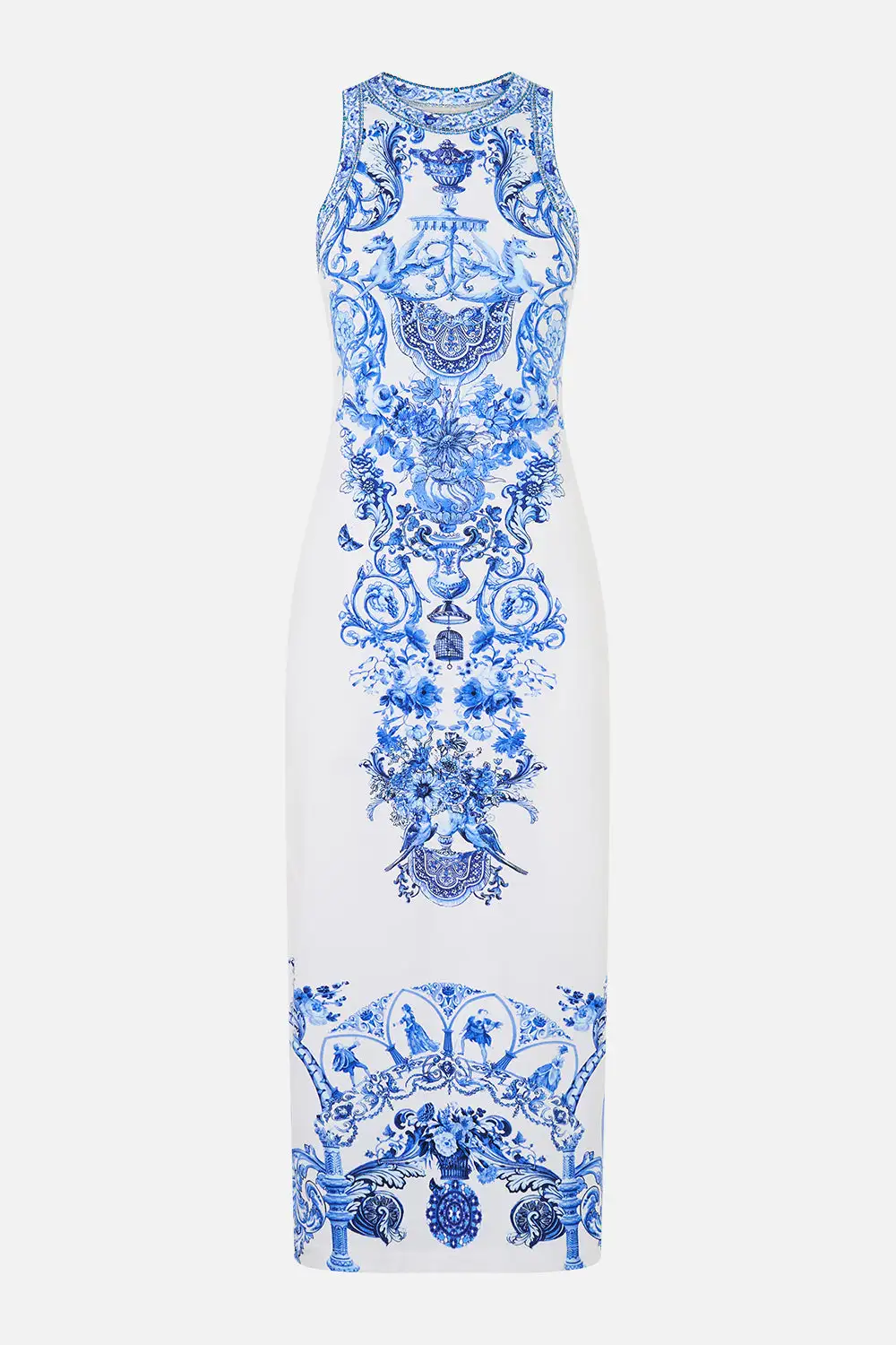 Printed Jersey Tank Dress