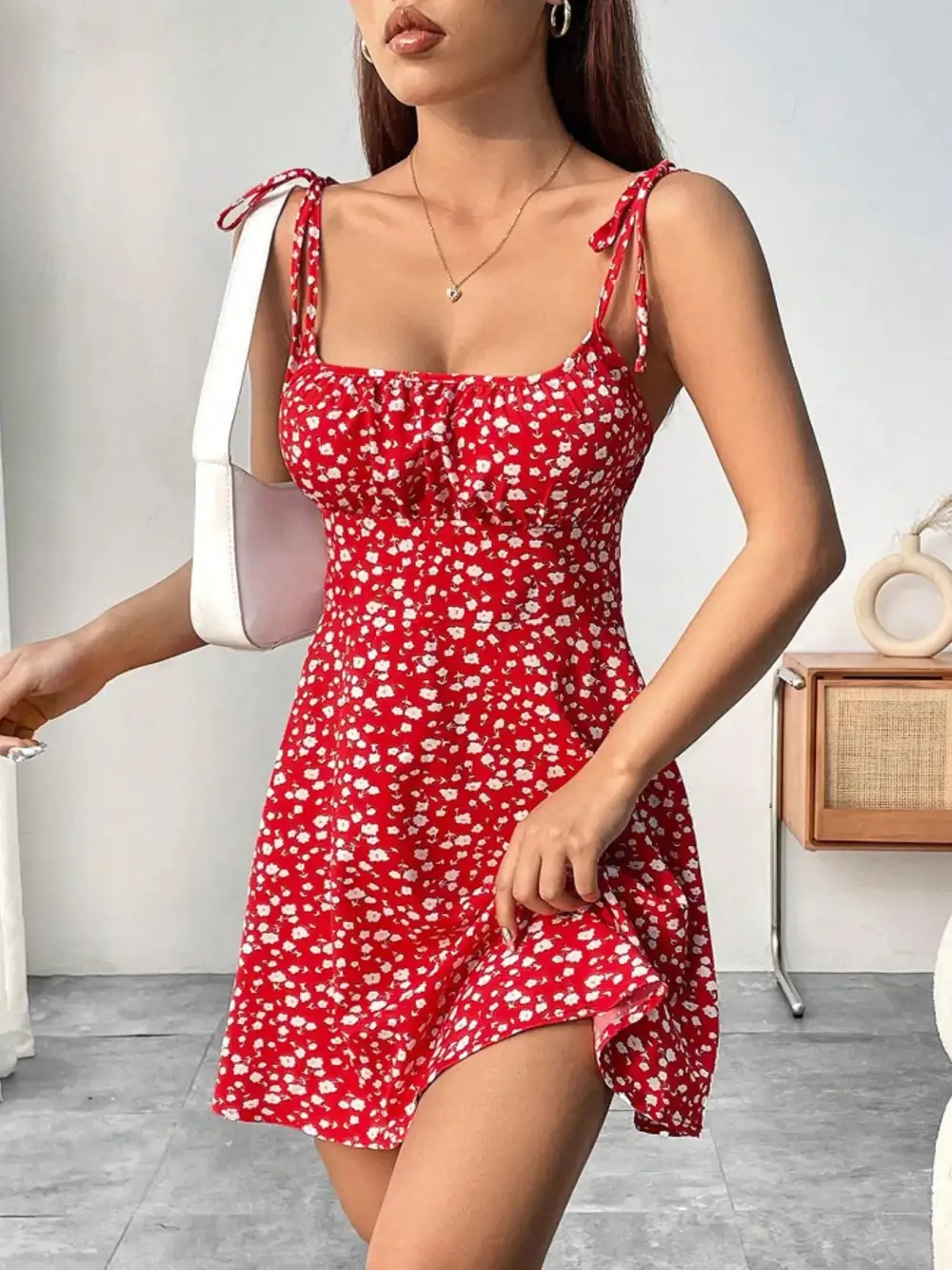 Soft Touch Floral Printed Mini Dress