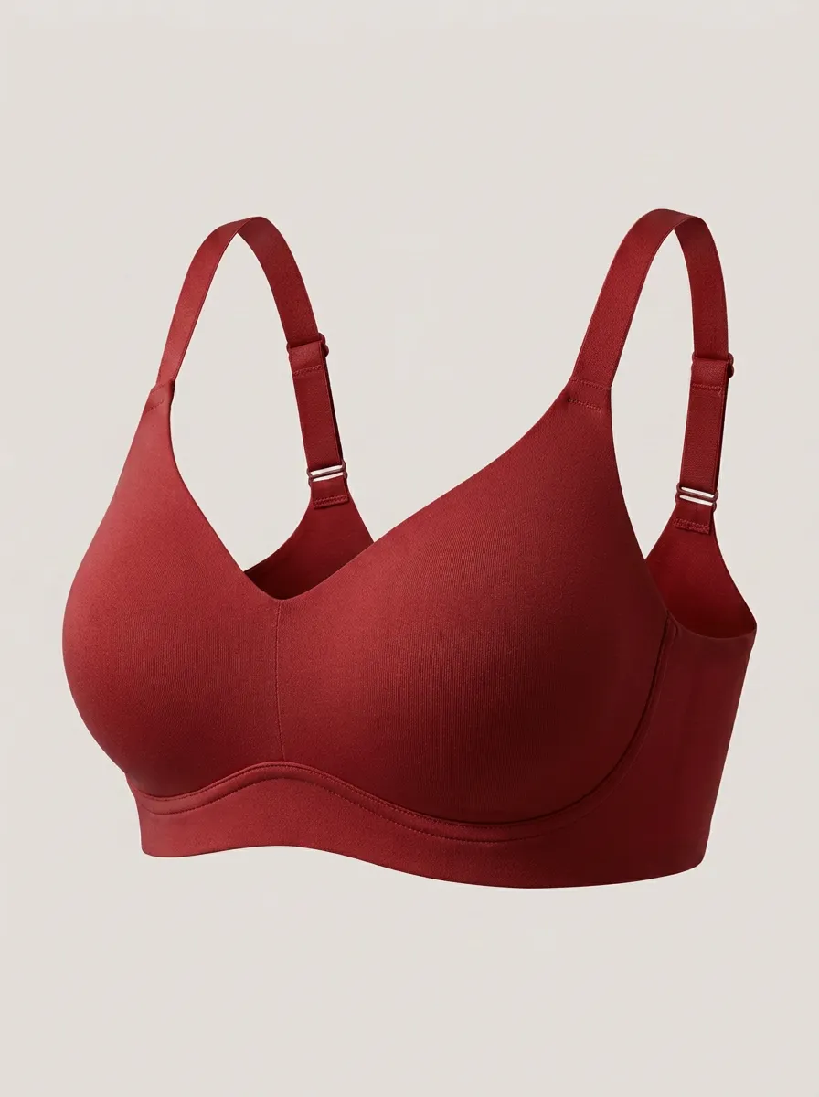 Women's Wireless Seamless Molded-Cup Adjustable-Strap Bra