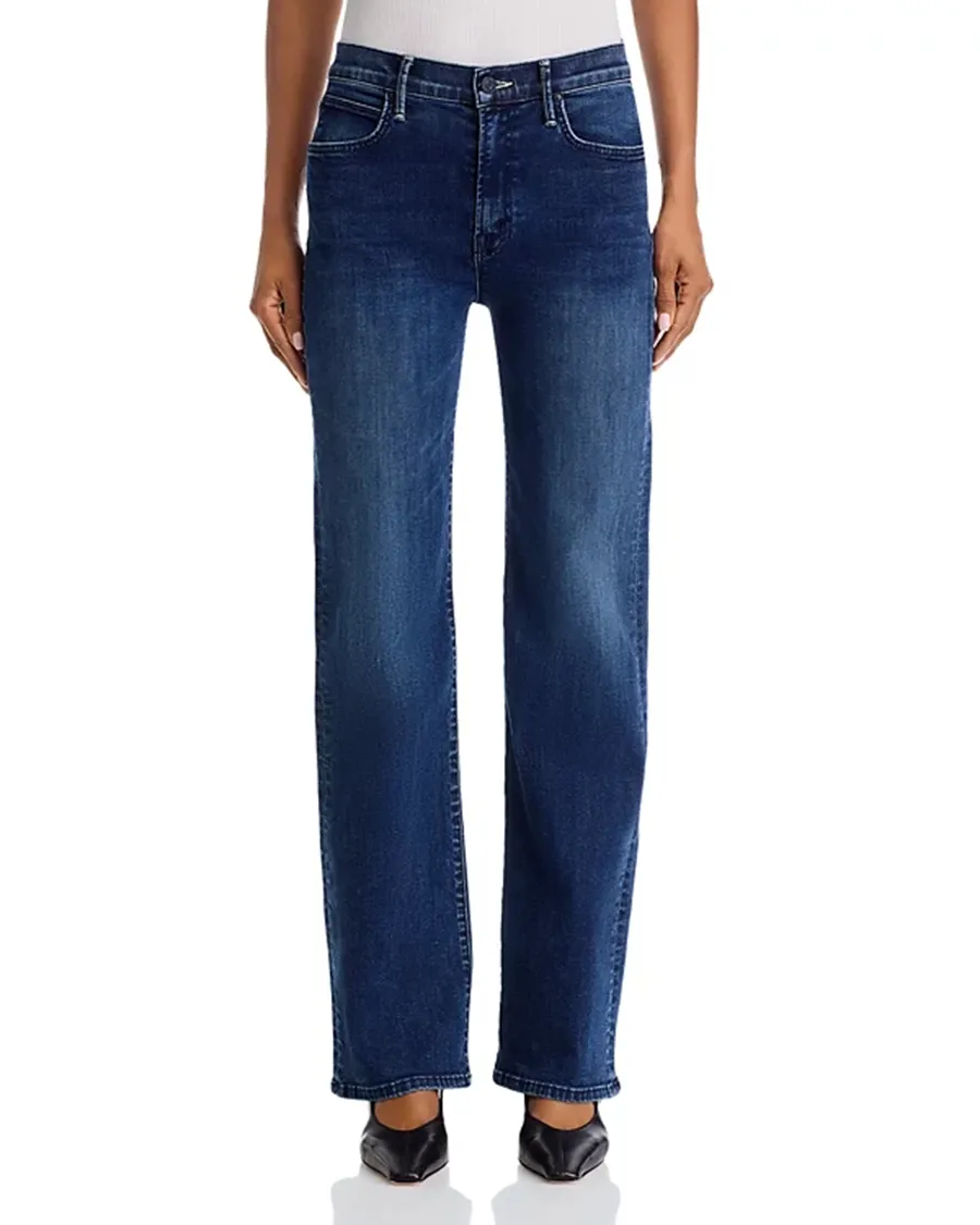 Mid Waist Bootcut Leg Silhouette Jeans