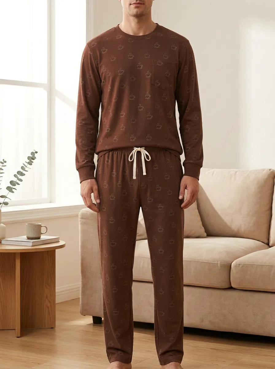 Modern Motif Classic Men's Pajama Set