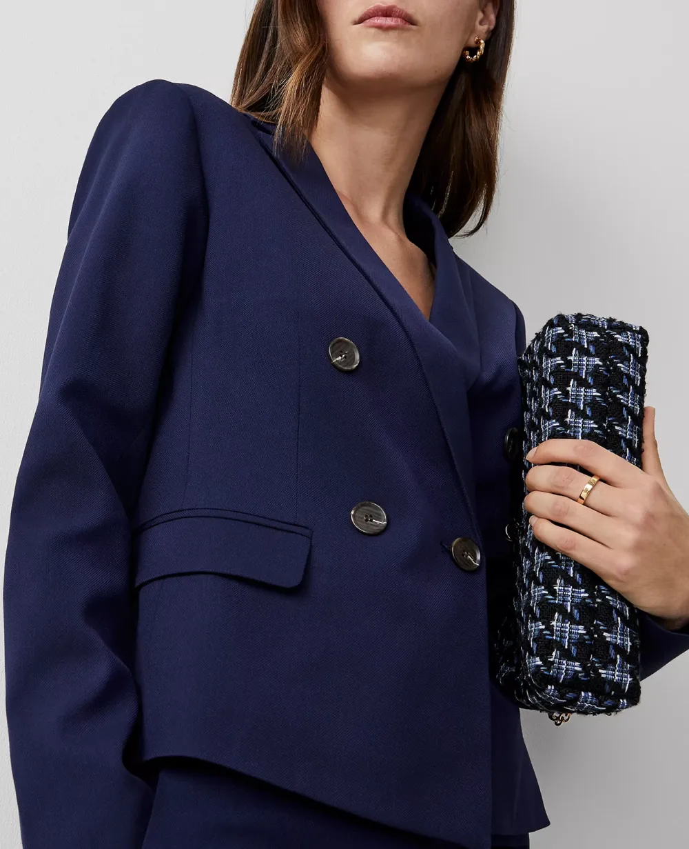 The Tailored Blazer In Textured Drape