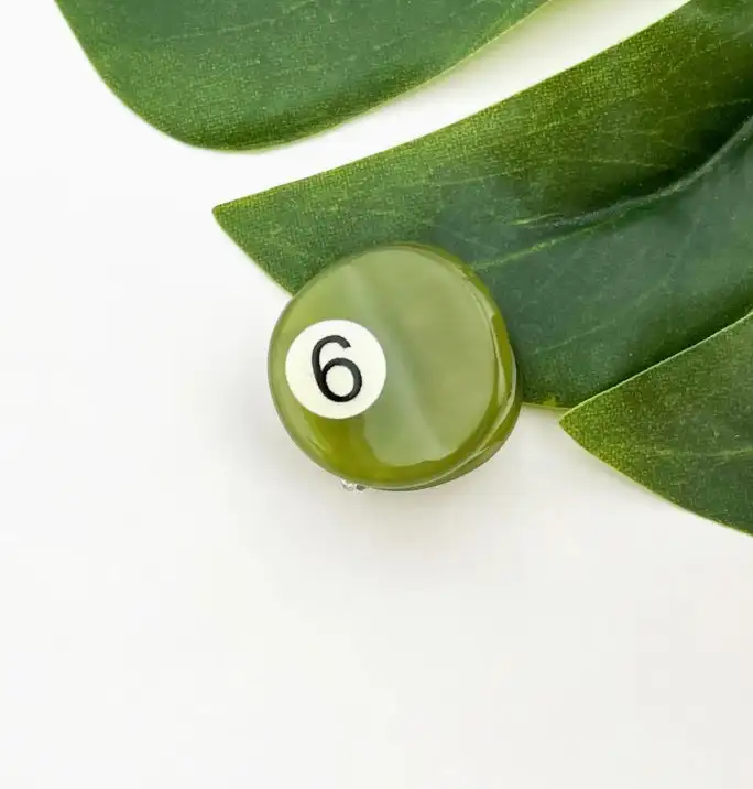 Tiny Pool Ball Hair Claw Clip