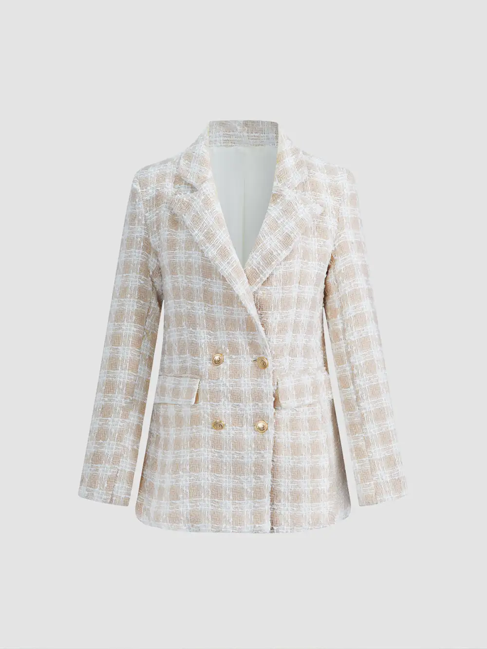Old Money Tweed V Neck Jacket