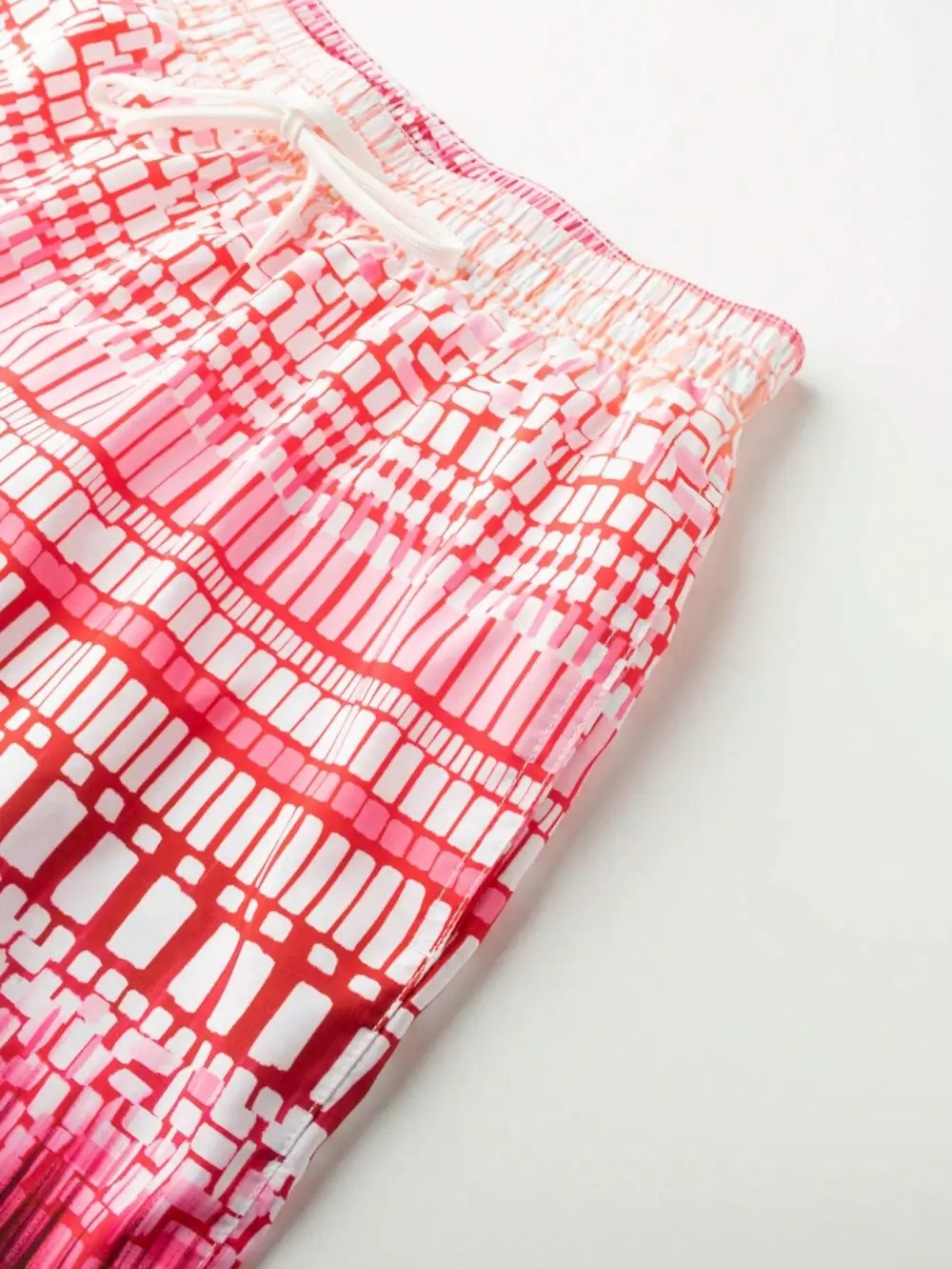 Men's Geometric Print Drawstring Swim Trunks