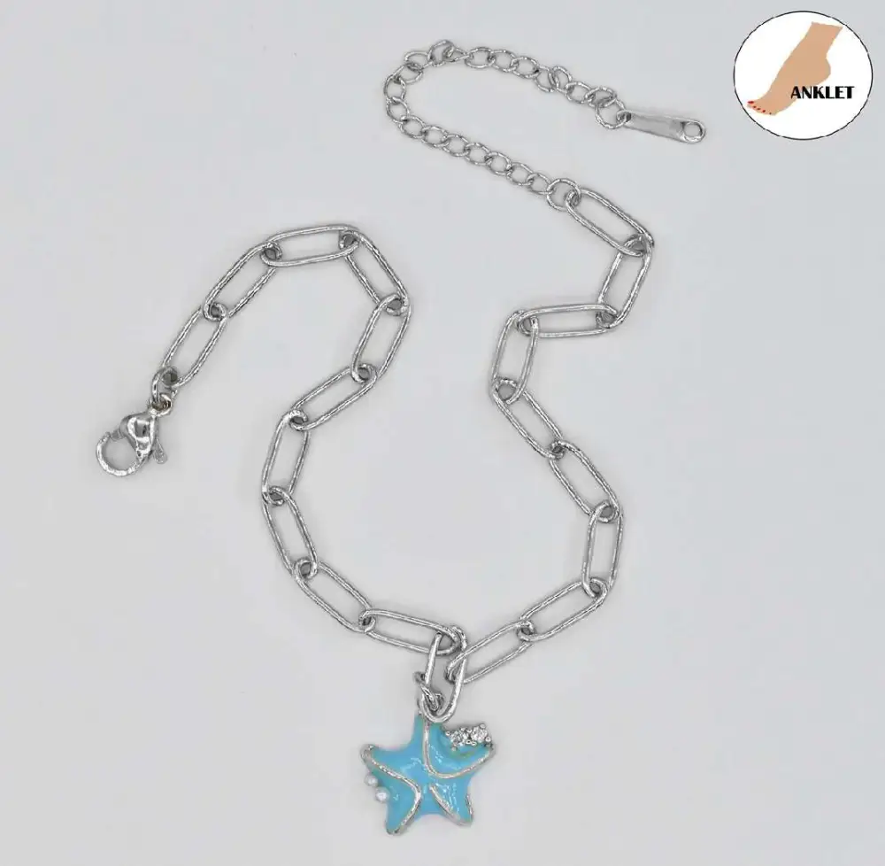 Delicate Starfish Charm Anklet