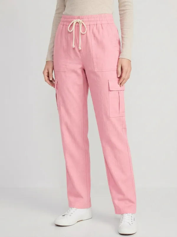 Women's Textured Cargo Pocket Cargo Cargo Work Pants