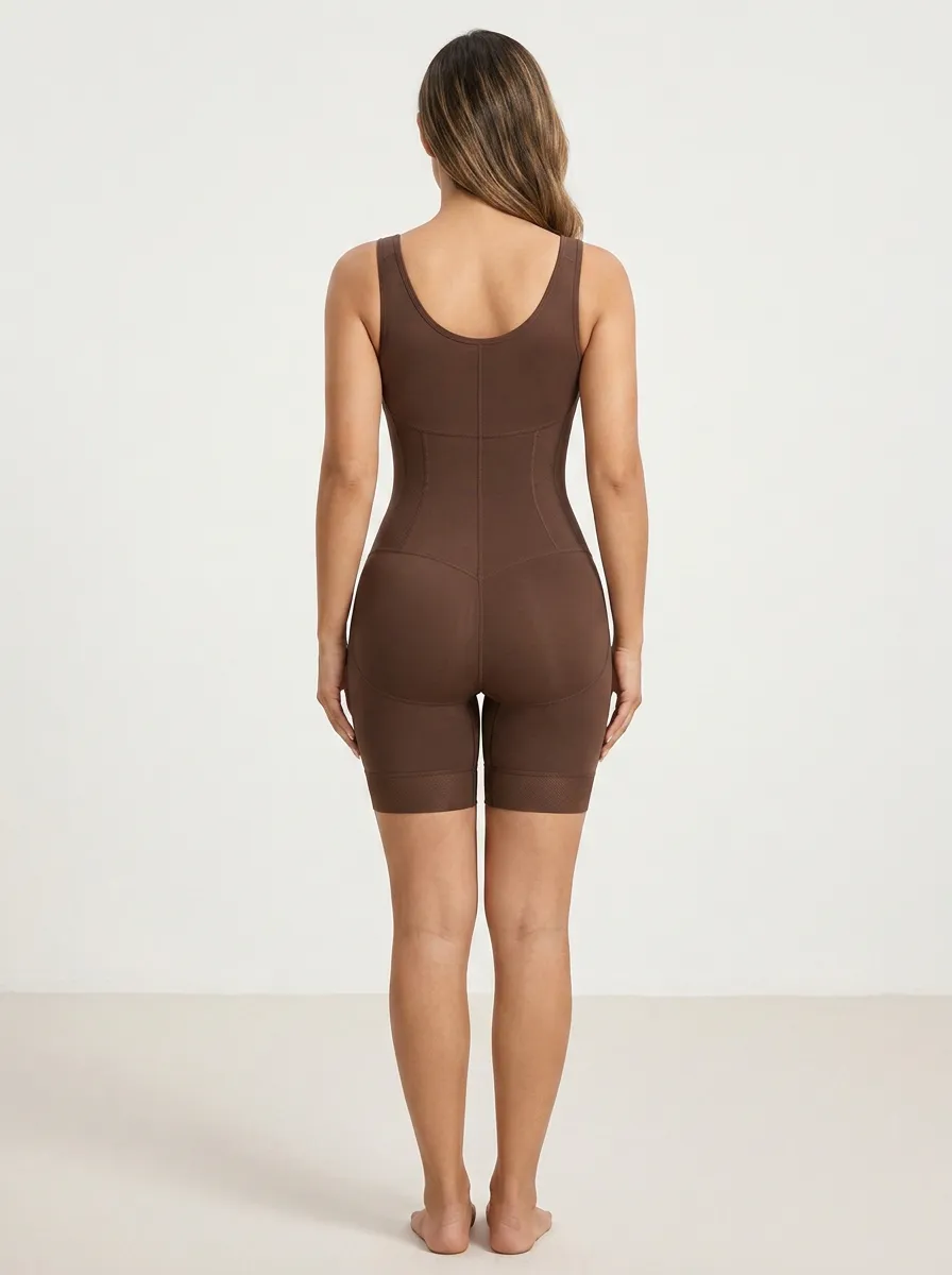 Modern Clean-Line Women's Zip-Front Shaping Bodysuit
