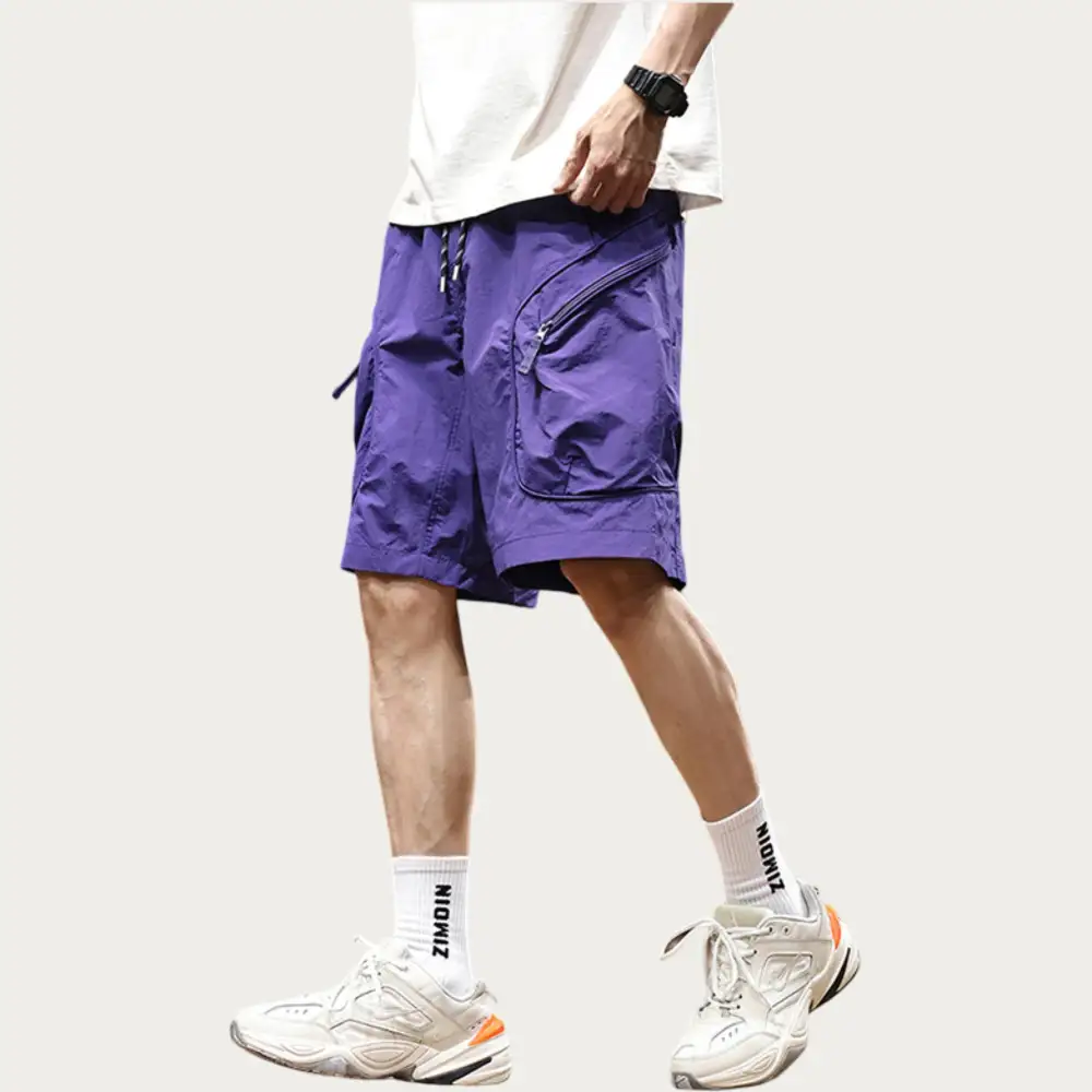 Drawstring Pocketed Lightweight Men's Cargo Shorts
