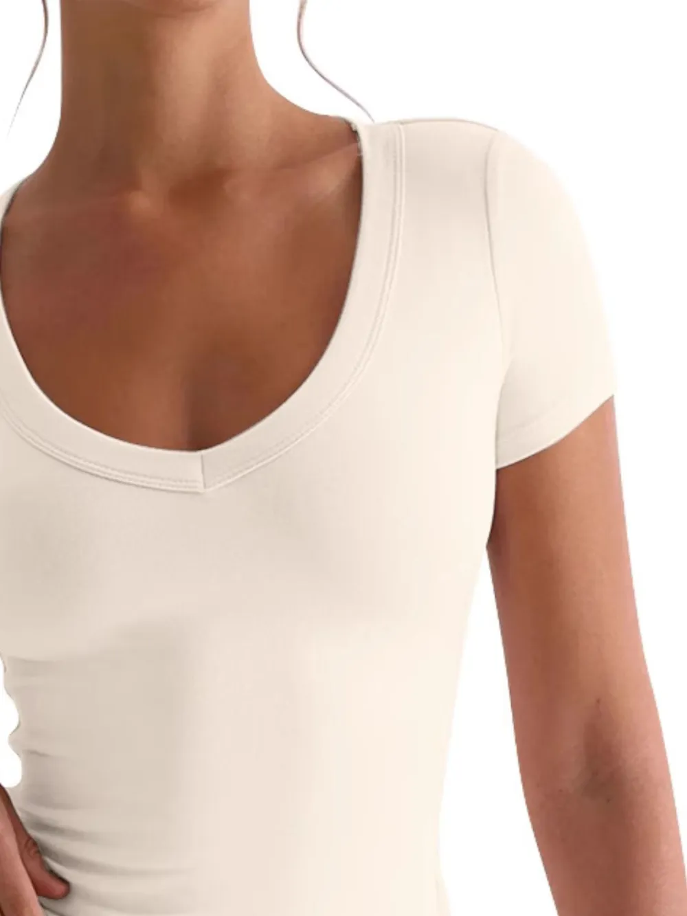 Scoop-Neck Short-Sleeve T-Shirt