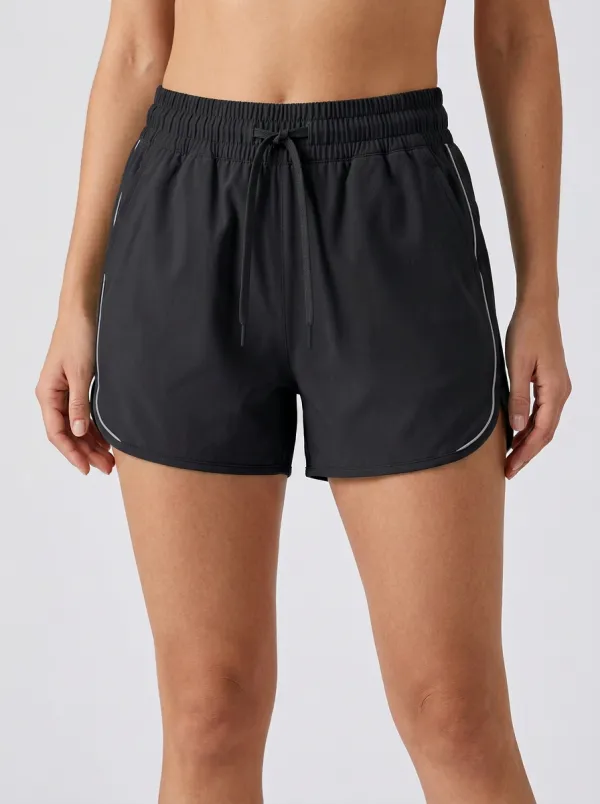 Women's Contrast-Piping Athletic Shorts