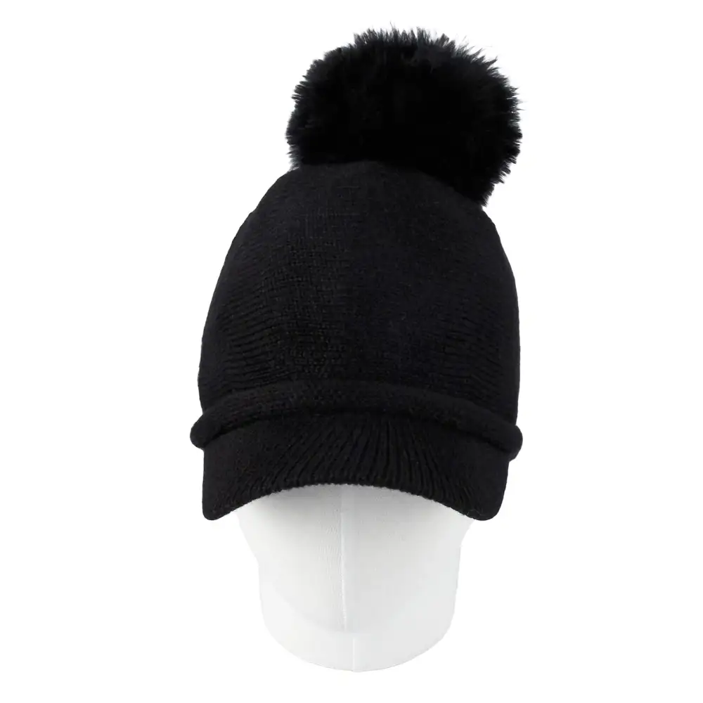 Knit Pom Pom Sun Visor