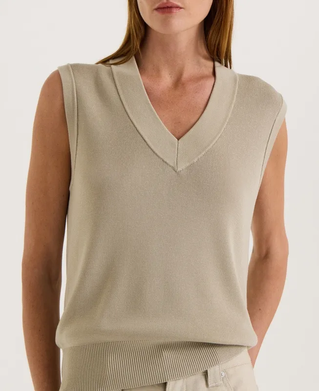 Sage Semi-Sheer Knit Vest