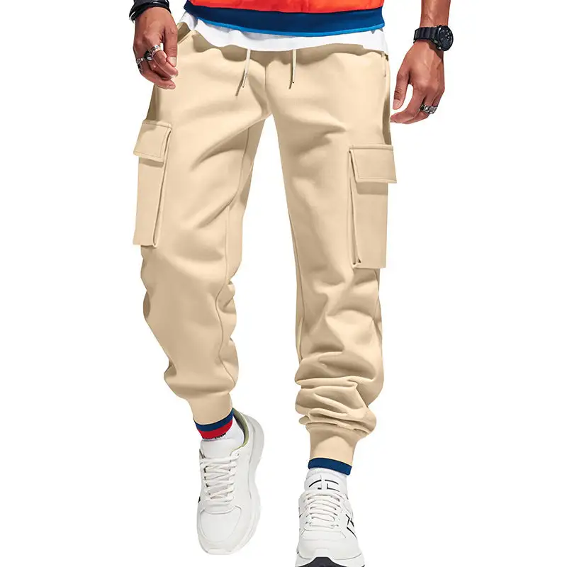 Men's Cargo Jogging Pants with Multiple Pockets and Elastic Waistband Cargo Pants