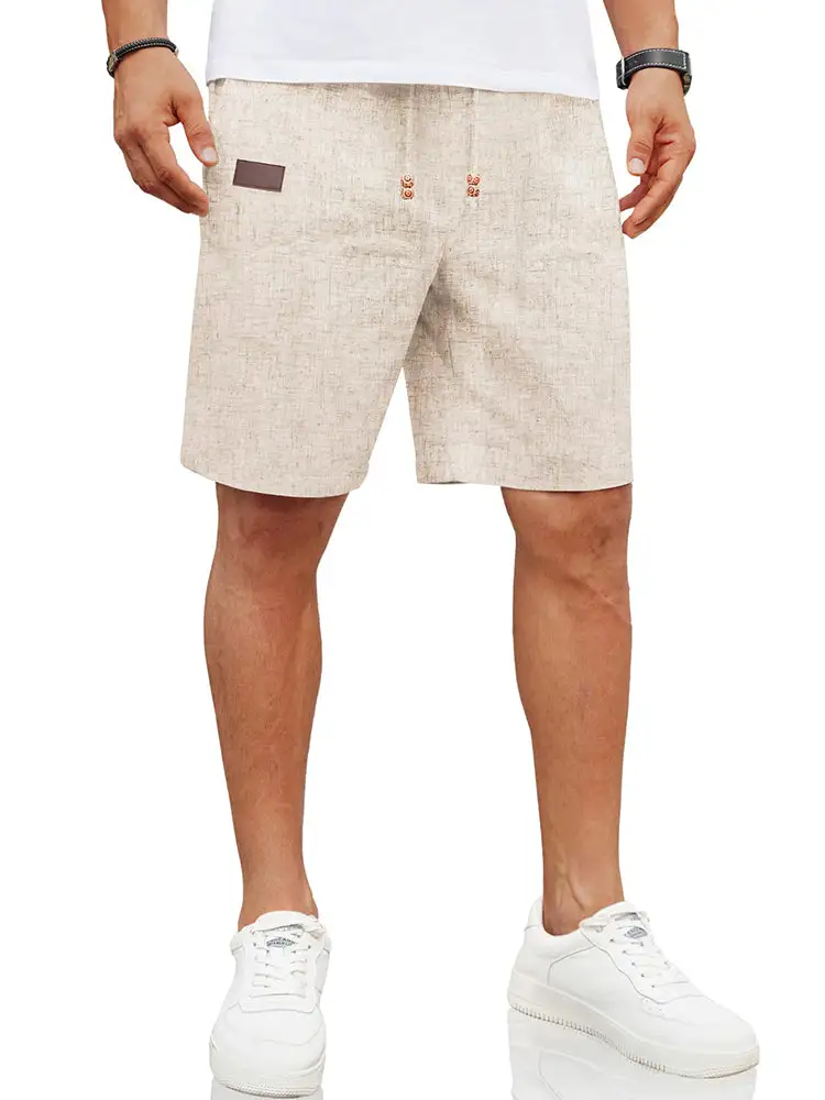 Men's Casual Linen Blend Casual Shorts