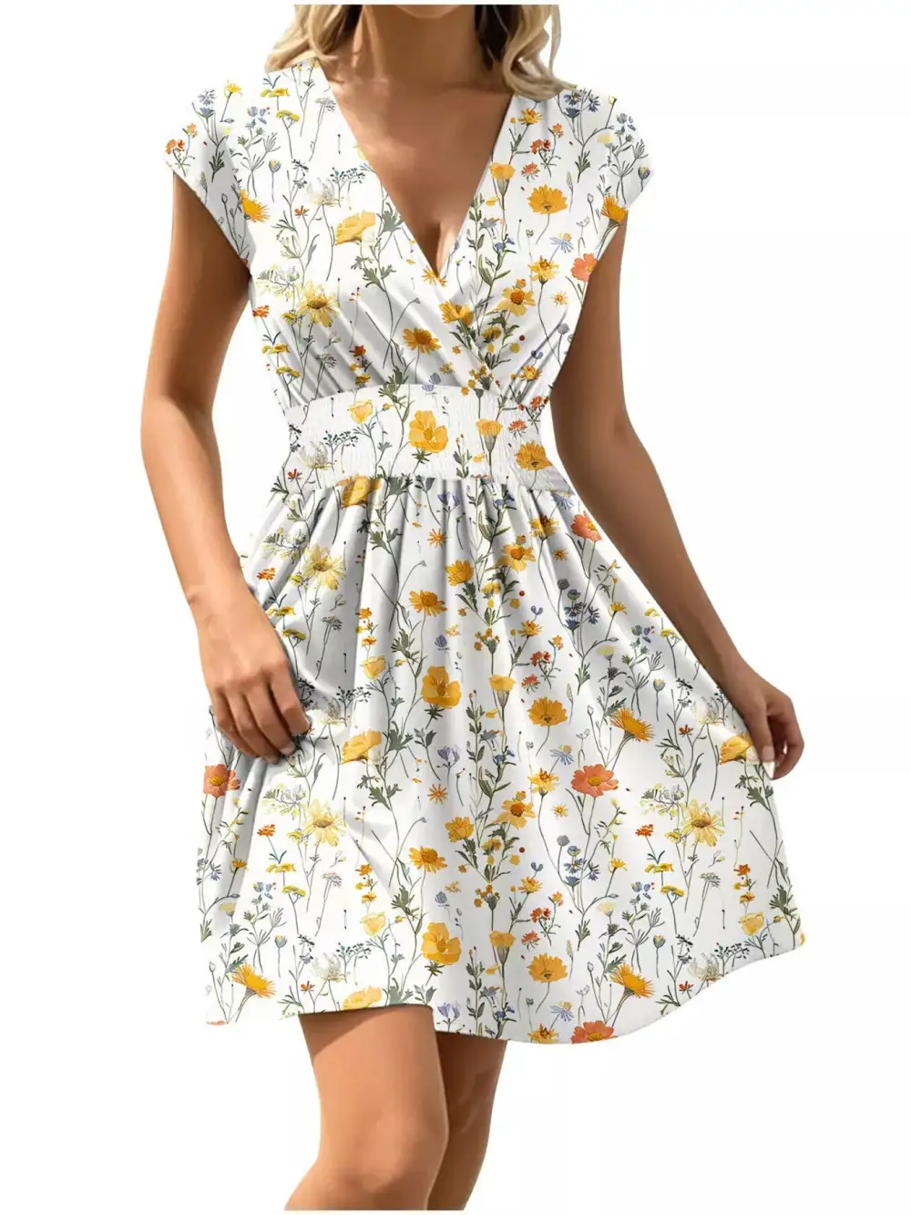 Relaxed Shape Floral Printed Mini Dress