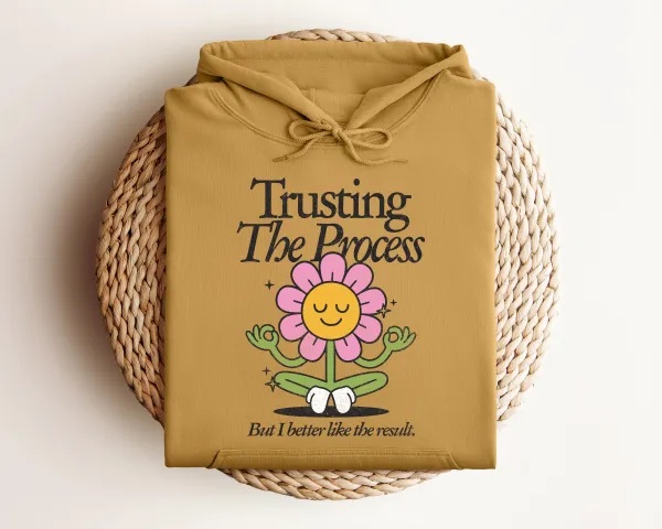 Process Motto Graphic Pullover Hoodie