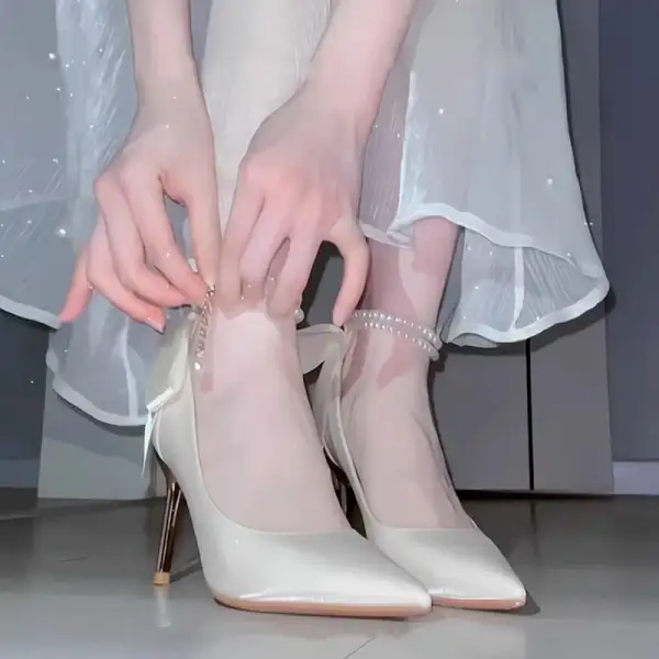 Satin Finish Stiletto Heels