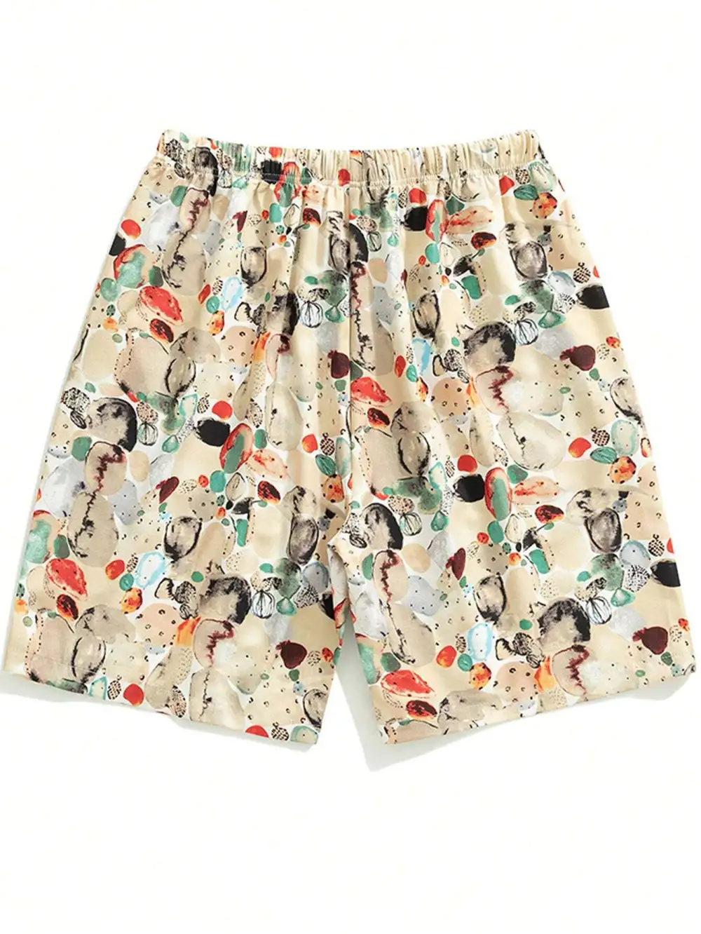 Men's Woven Fabric Drawstring Swim Trunks