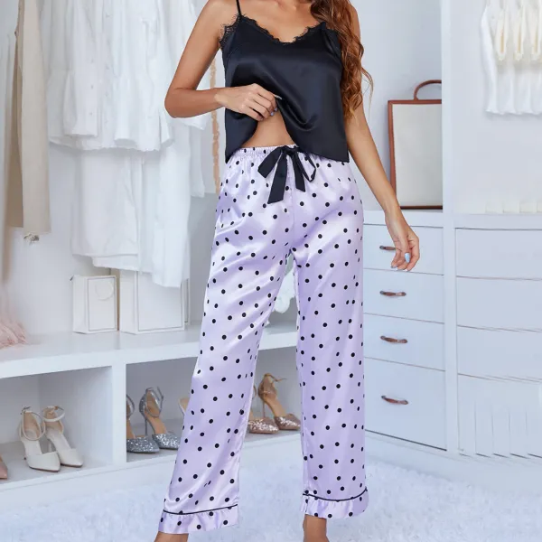 Two Piece Tank Top and Silky Pants Pajama