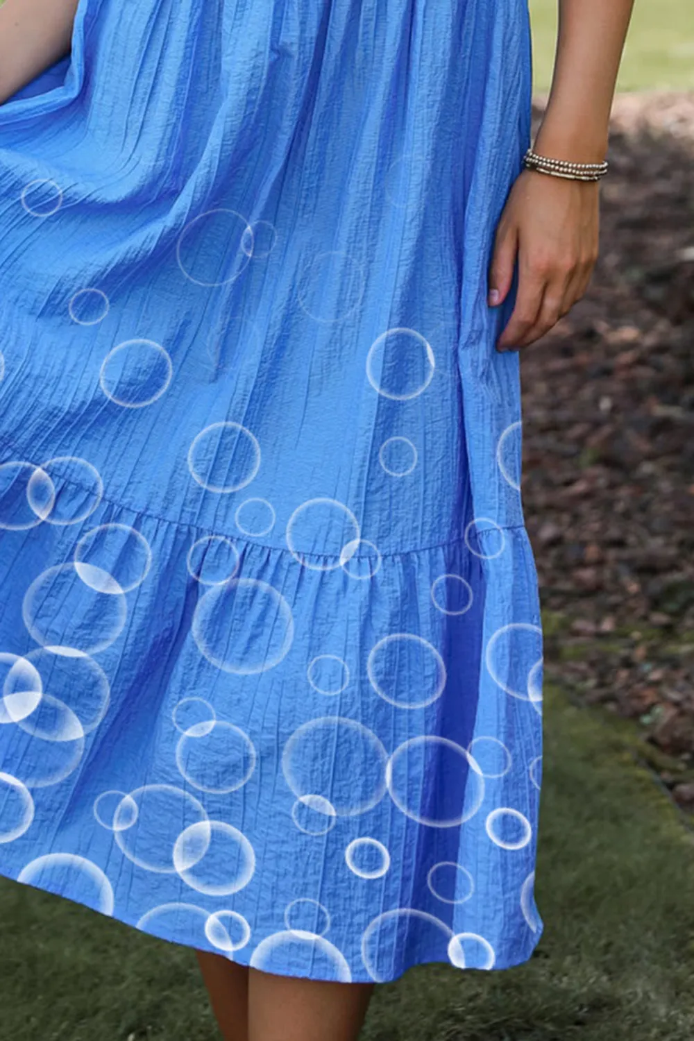 Dedicated To Glamour Blue One-Shoulder Midi Dress