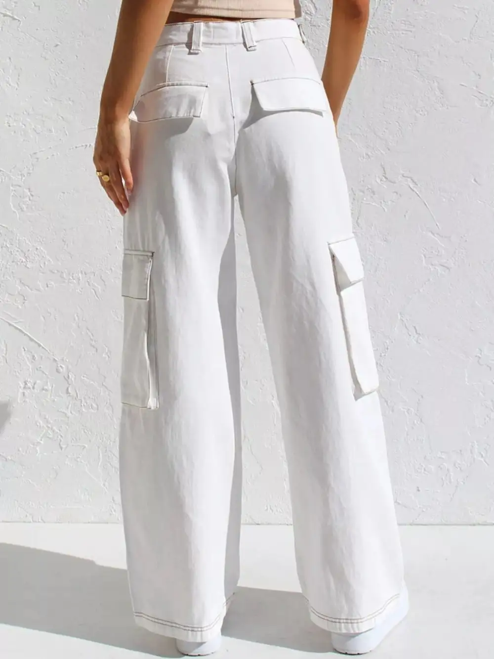 Polished High Waist Wide Leg Denim Jeans