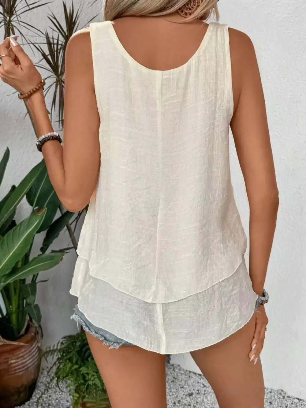 Wide Strap Layered Tank