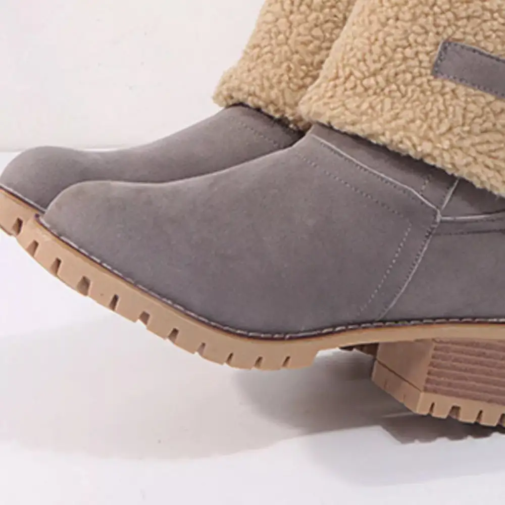 Round Toe Block Heels Boots