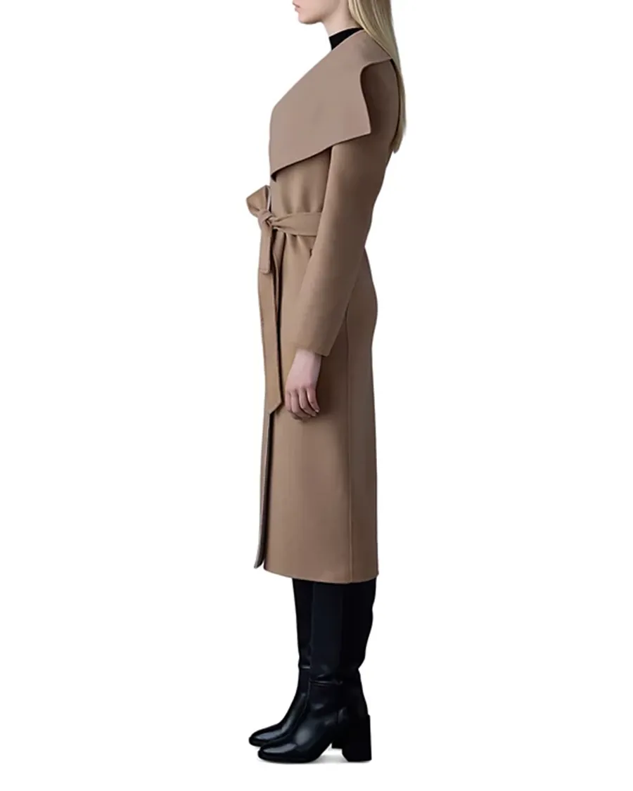 Elegant Style Lightweight Wrap Wool Coat